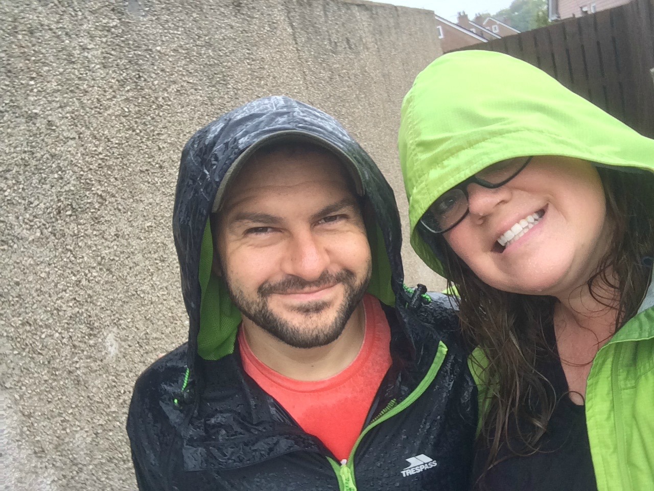 brian and I in the rain